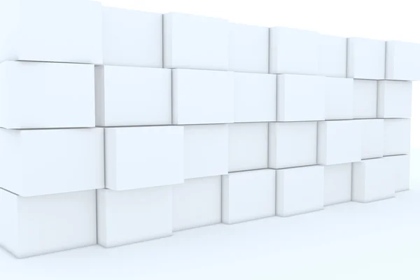 Caja en blanco 3D para fondos — Foto de Stock