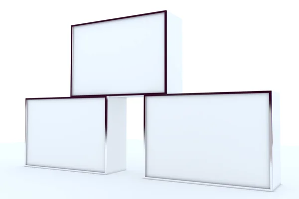 Κενό κουτί οθόνη πλαίσιο αλουμινίου — Φωτογραφία Αρχείου