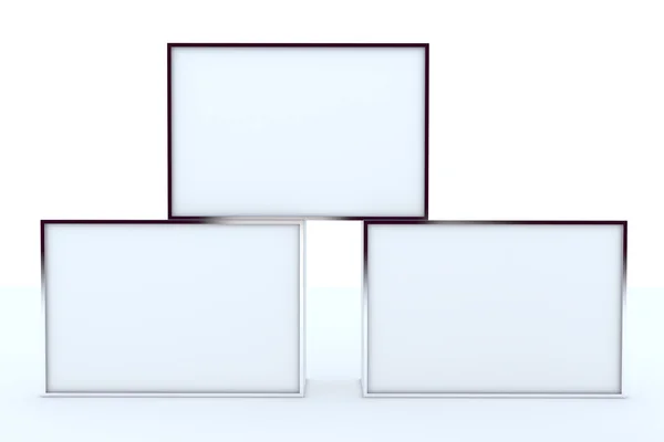 Порожній дисплей коробки алюмінієва рамка — стокове фото