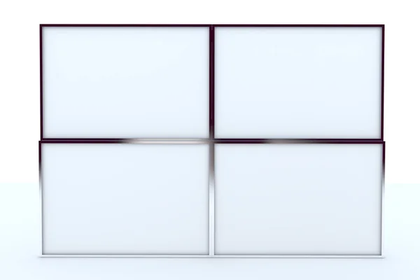 Marco de aluminio de exhibición de caja en blanco — Foto de Stock