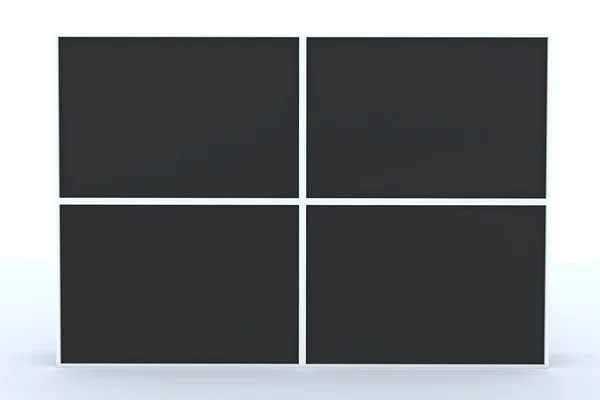 Quadro de alumínio da exposição da caixa em branco — Fotografia de Stock