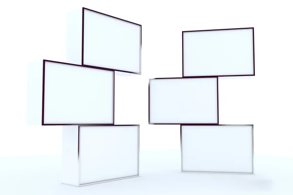 Marco de aluminio de exhibición de caja en blanco —  Fotos de Stock