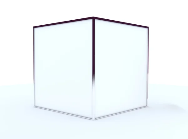 Порожній дисплей коробки алюмінієва рамка — стокове фото