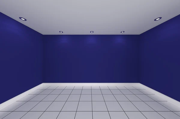 Üres szobában színes fal — Stock Fotó