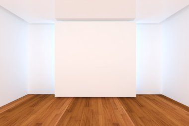 Empty room color wall and wood floor clipart