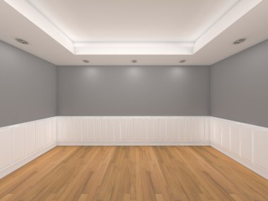 Empty room gray color wall clipart