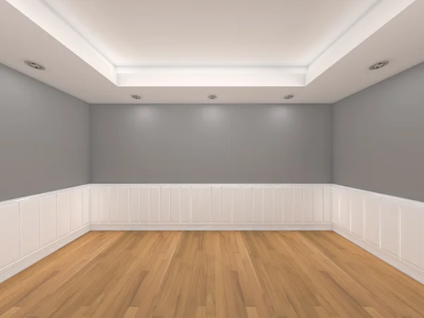 Leere Zimmer graue Farbe Wand — Stockfoto