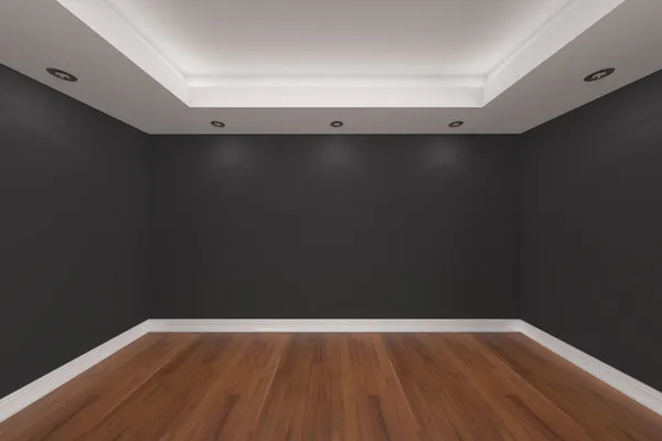 Home interior 3D rendering with empty room — Stock Photo, Image