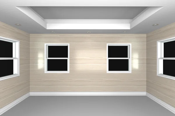 Inicio interior 3D renderizado con habitación vacía — Foto de Stock