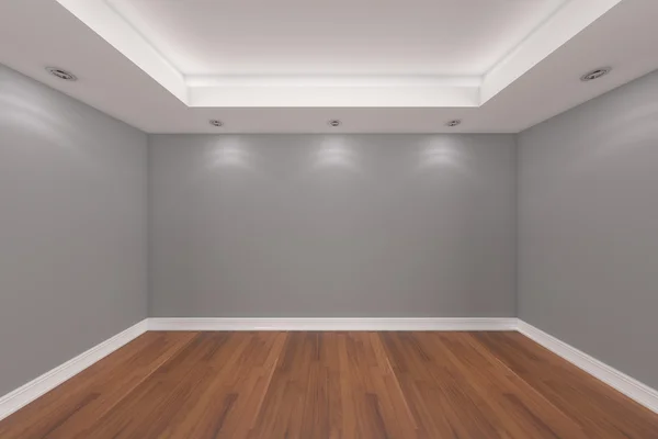 Home interior 3D renderização com sala vazia — Fotografia de Stock
