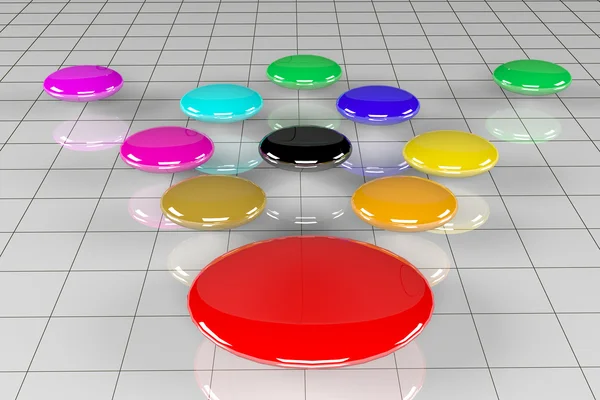 Diagrama colorido da bolha — Fotografia de Stock