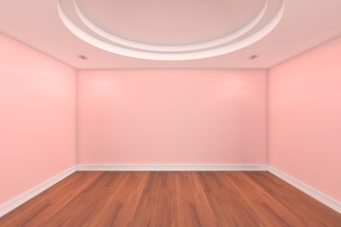 Empty room pink wall clipart