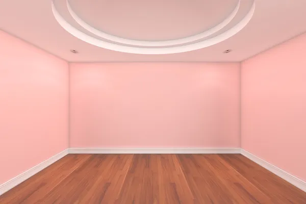 Prázdné místnosti růžové zdi — Stock fotografie