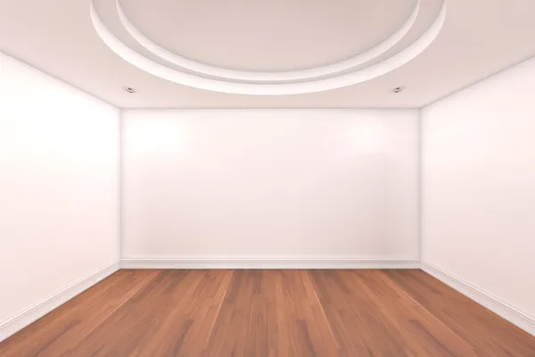 Пустой зал, белая стена — стоковое фото