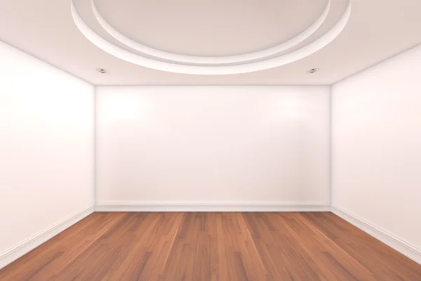 Prázdné místnosti bílou zeď — Stock fotografie