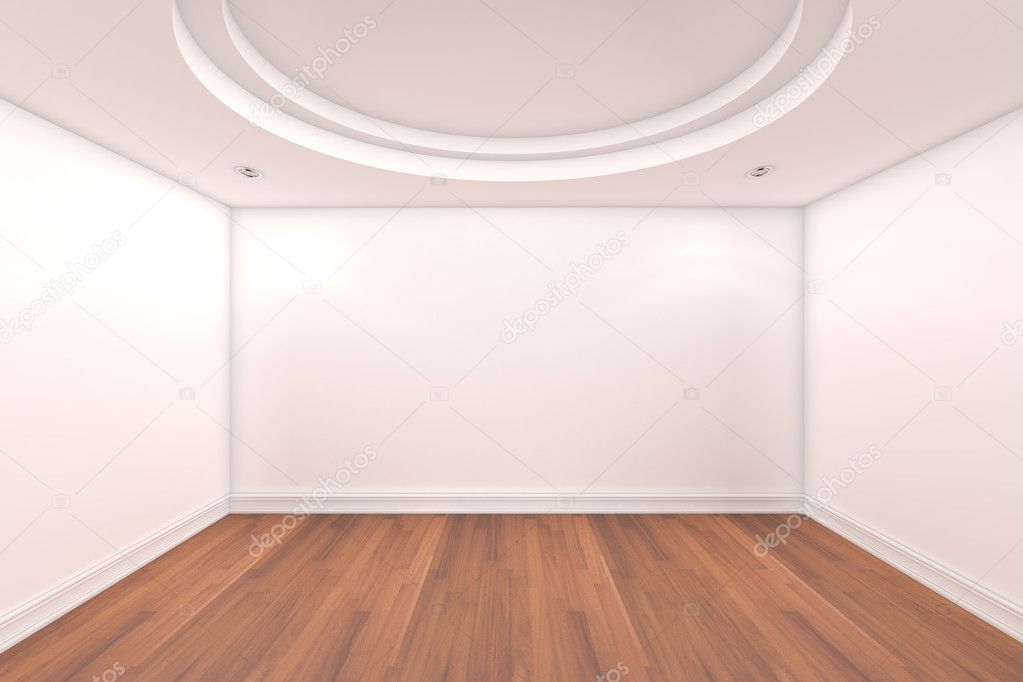 Empty room white wall