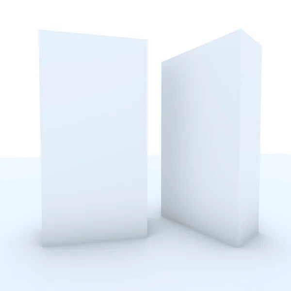 Pantalla de dos cajas en blanco — Foto de Stock