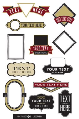 Set of 12 Logo/Label Vectors clipart