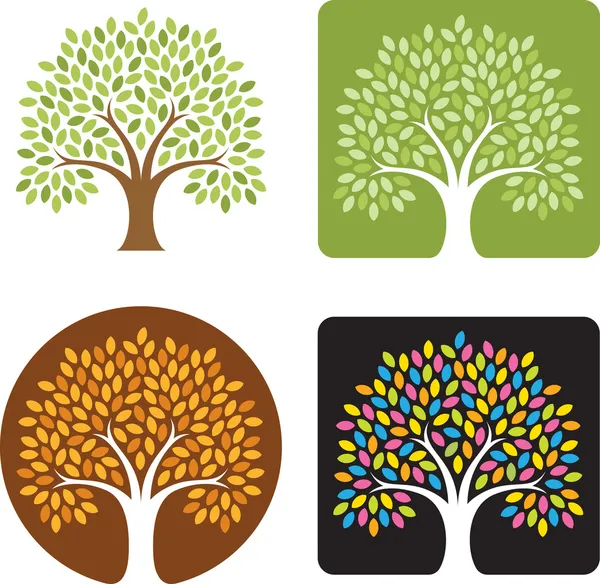 Tree Logo Illustration — Stock Vector