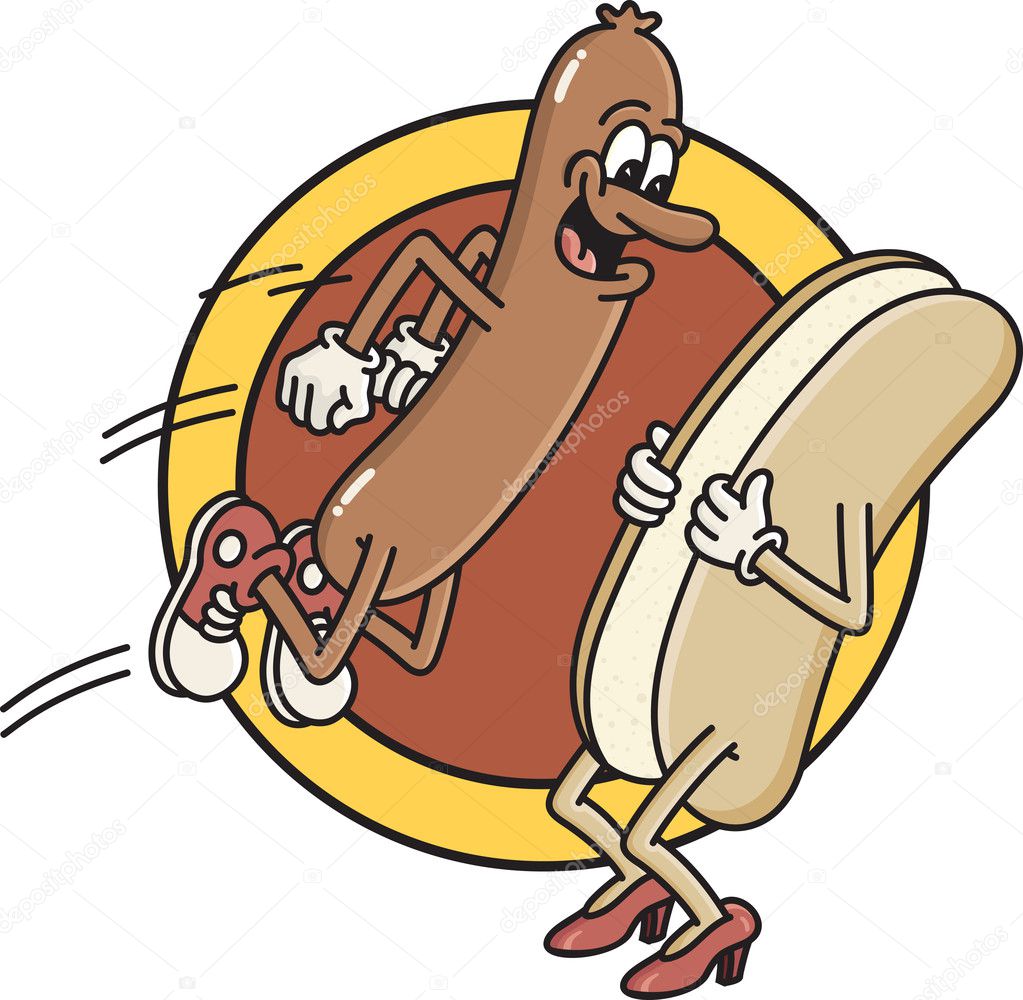 Hot Dog Junps Into Bun