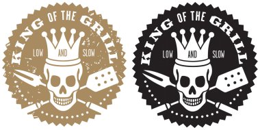 King of the Grill Barbecue Logo clipart