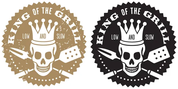 Logo Barbacoa King of the Grill — Archivo Imágenes Vectoriales