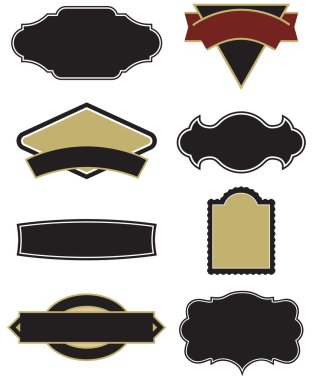 Set of 8 Logo/Label Vectors clipart