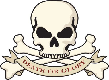 Death or Glory Skull logo clipart