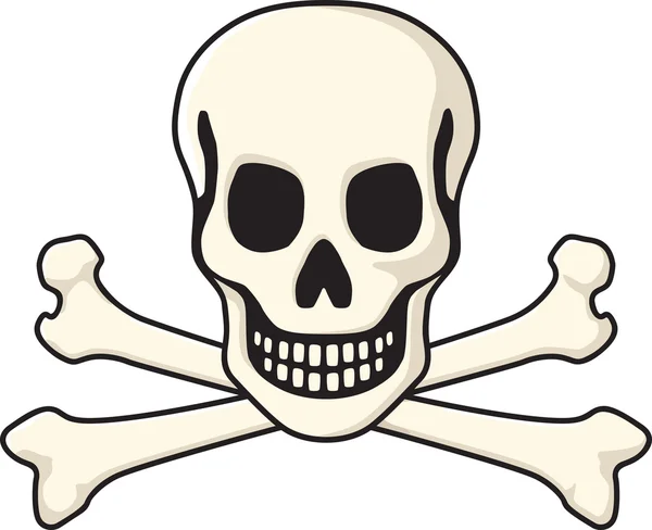 Cranio e ossa crociate — Vettoriale Stock