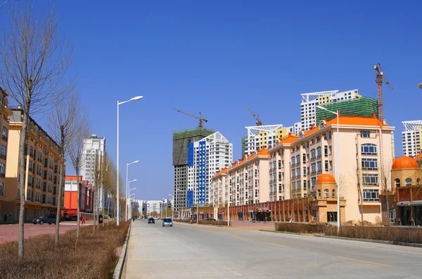 Heihe (china). Neues Wohngebiet lizenzfreie Stockfotos