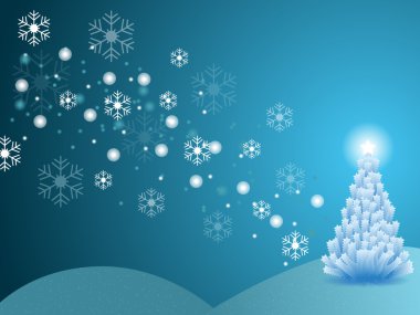 Christmas winter scene clipart