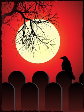 Spooky graveyard clipart