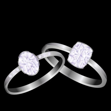 Diamond rings clipart