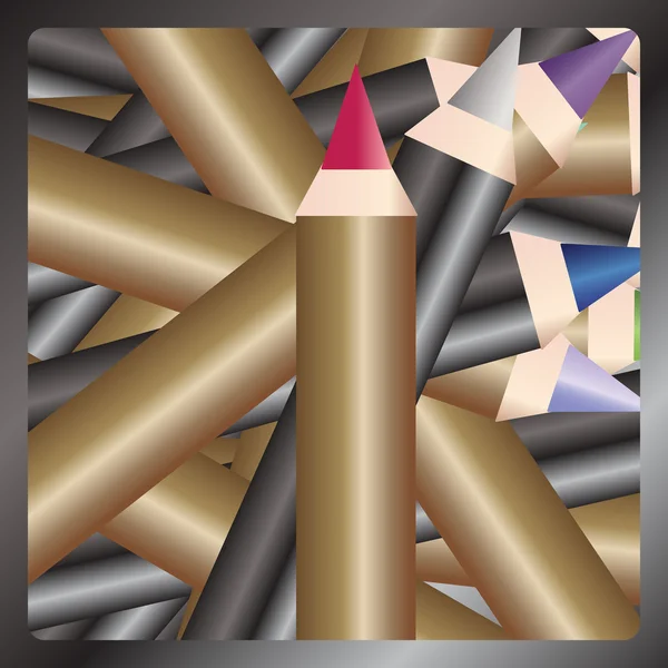 Crayons traversant — Image vectorielle