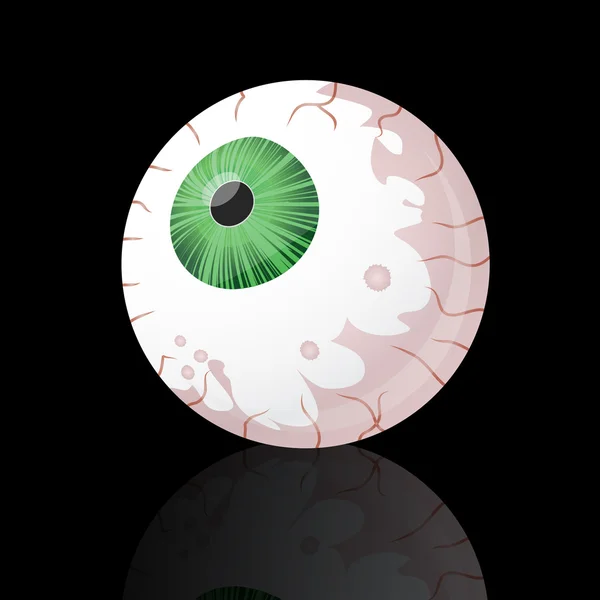 stock vector Eyeball on black