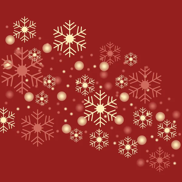 Snowflakes red background — Stock Vector