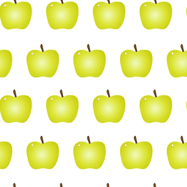 Pomme verte motif sans couture répétable — Image vectorielle