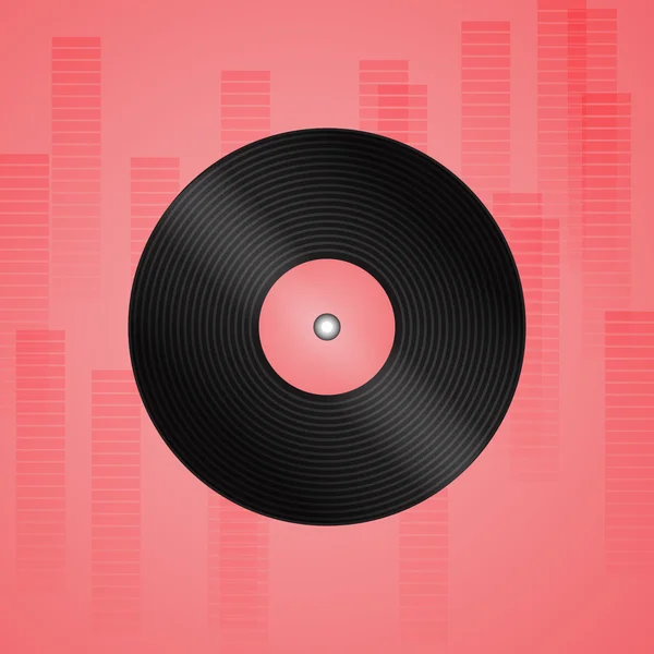 Black vinyl on red background record vector Stock Vector Image by ...