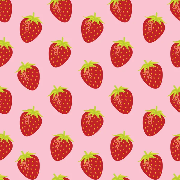 Erdbeere zufällig wiederholbare nahtlose Muster lizenzfreie Stockvektoren