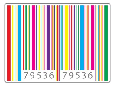 Multi colored barcode clipart