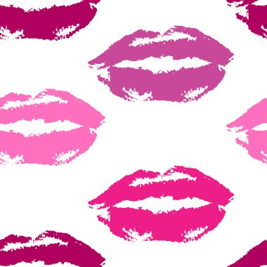 Lip print repeatable pattern clipart