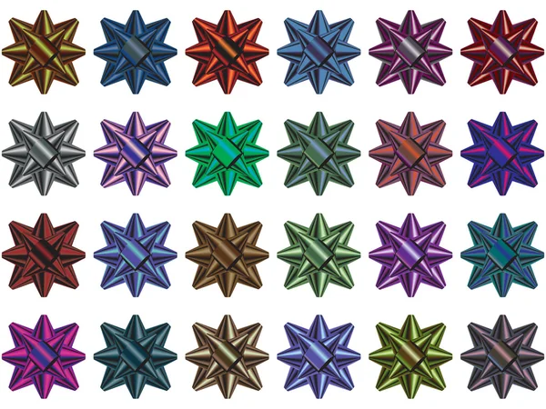 Regalo arco multi selezione colorata — Vettoriale Stock