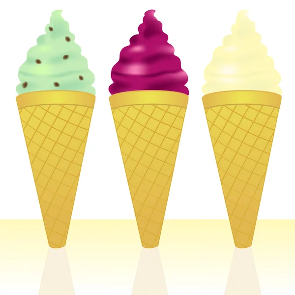 stock vector Ice cream cones