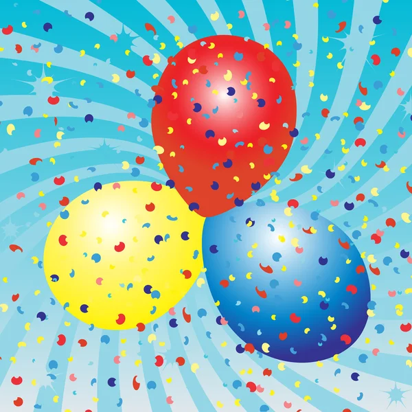 Festeggiamenti palloncini — Vettoriale Stock
