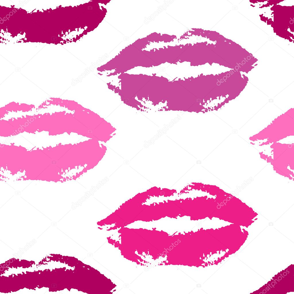 Lip print repeatable pattern