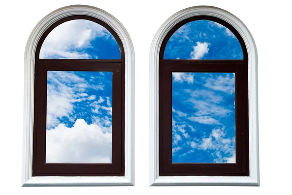 Stock image Blue sky in the window frame