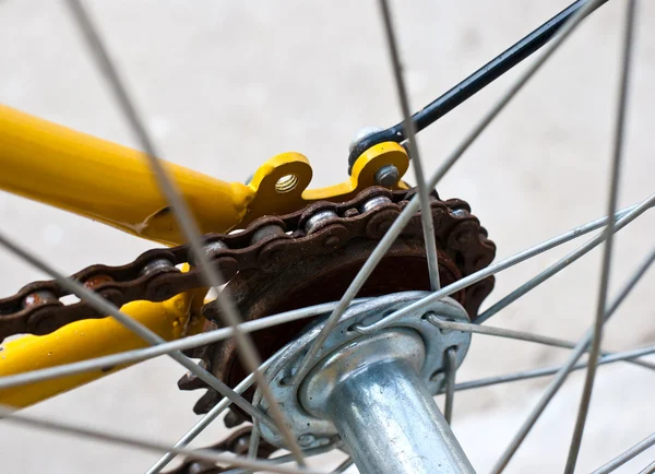 Łańcuchy i koła zębate roweru — Zdjęcie stockowe