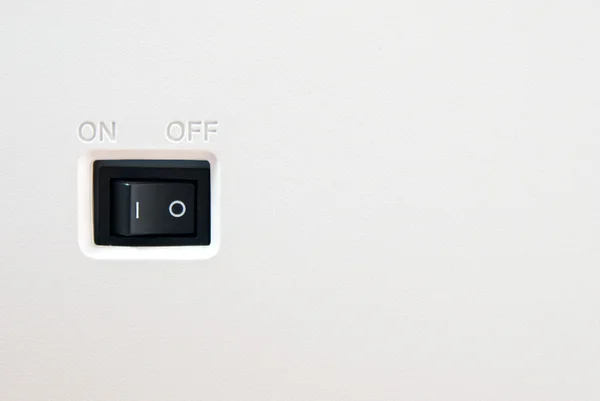 Botón de encendido y apagado con espacio en blanco — Foto de Stock