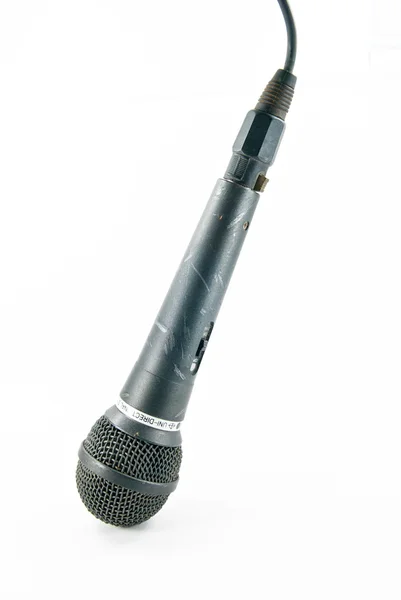 Мікрофон ізольований на білому — стокове фото