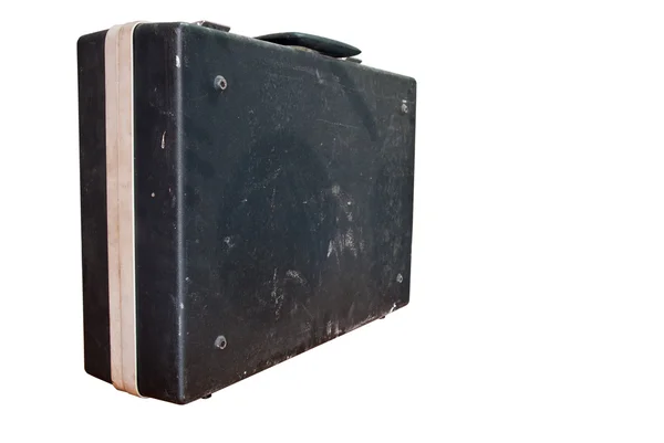 Alter Koffer isoliert auf weiß mit Clipping-Pfad — Stockfoto